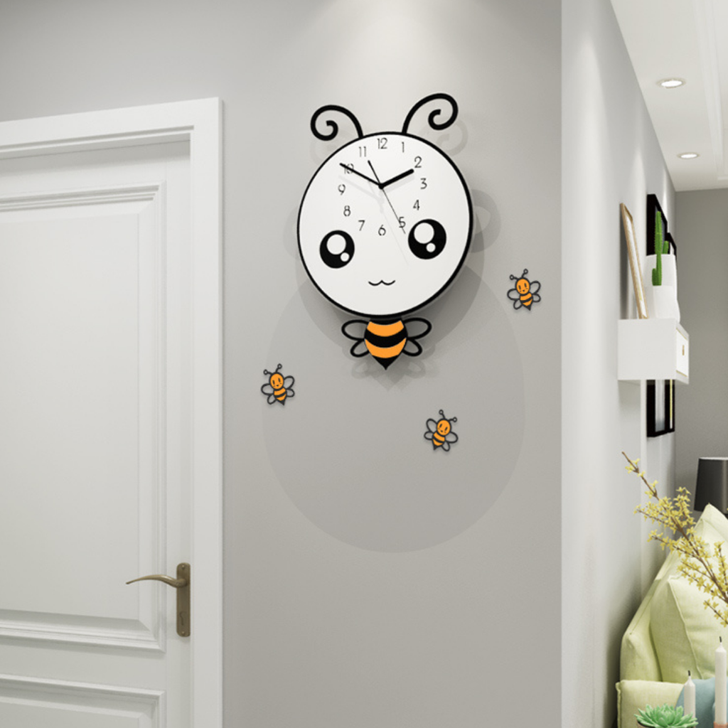 Đồng hồ trang trí tường CL036 - ong vàng dễ thương