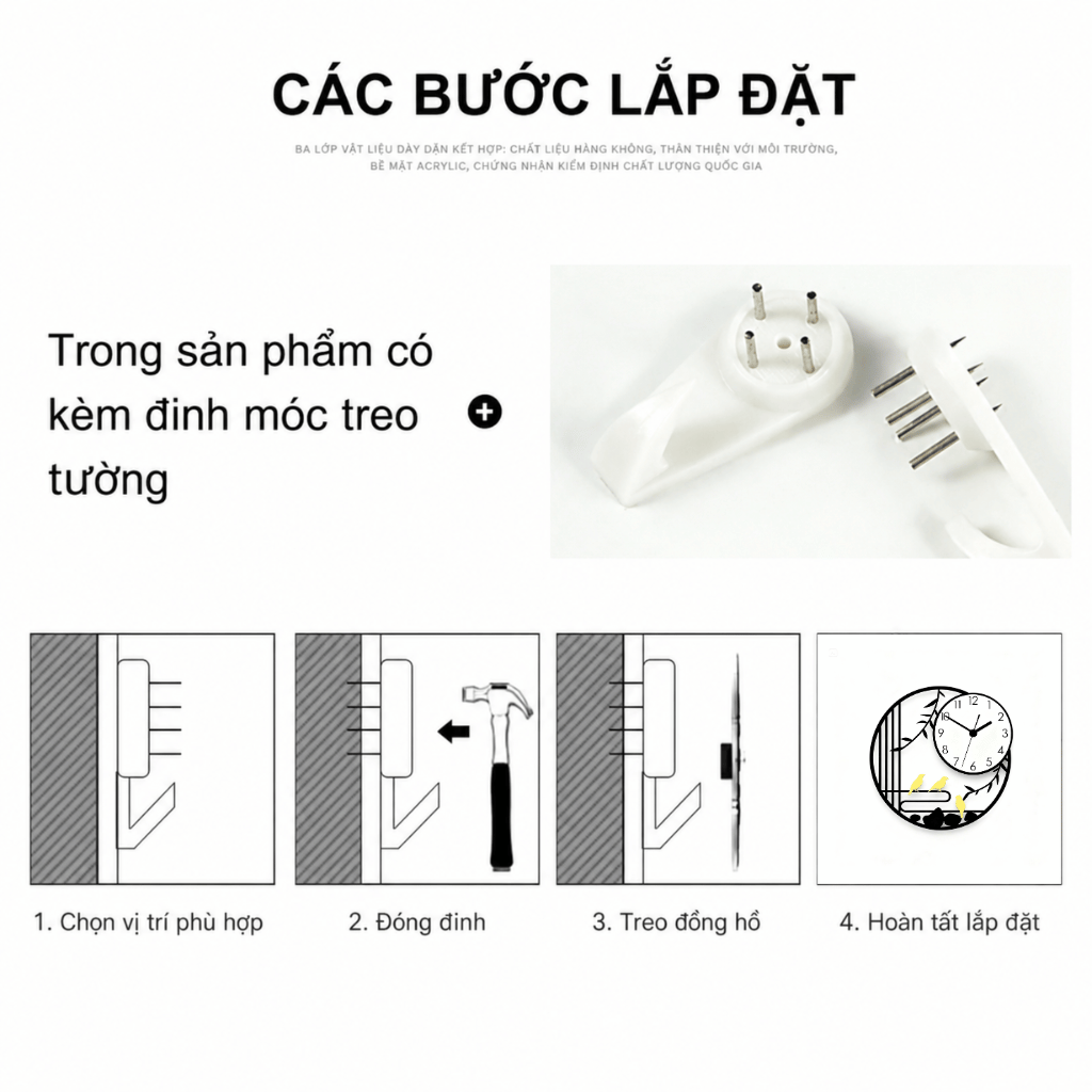 Đồng hồ treo tường Decor CL035 sang trọng cho không gian