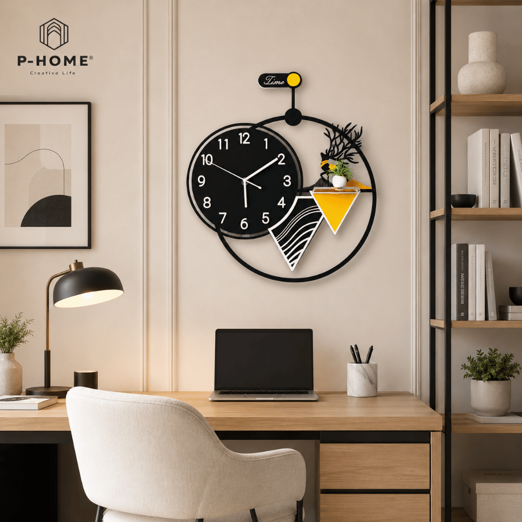 Đồng Hồ Treo Tường P-HOME Có Đèn LED CL061