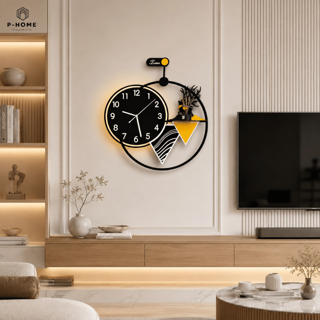 Đồng Hồ Treo Tường P-HOME Có Đèn LED CL061