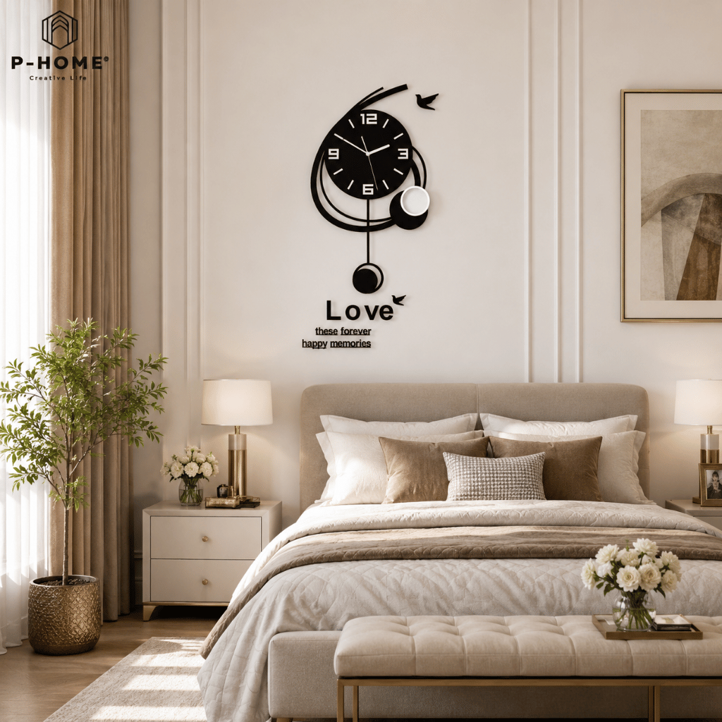 Đồng hồ treo tường đẹp CL042 trang trí phòng khách