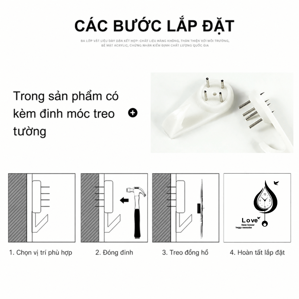 Đồng hồ treo tường giá rẻ CL011 - sang trọng và tinh tế