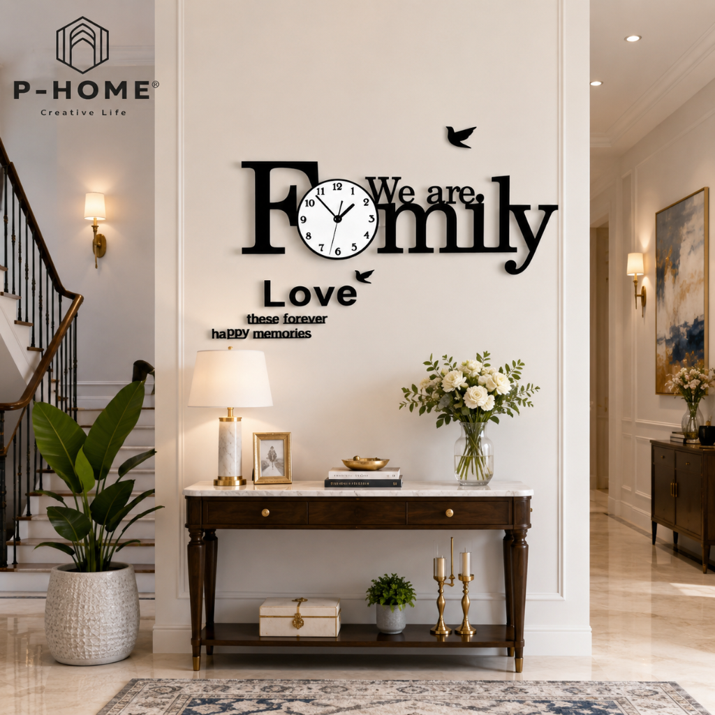 Đồng hồ treo tường hiện đại CL013 - We are family