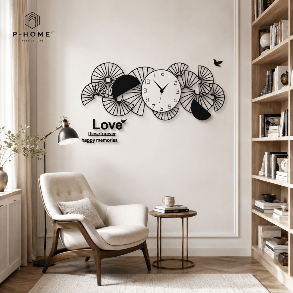 Đồng hồ treo tường đẹp hiện đại CL047 - trang trí phòng khách