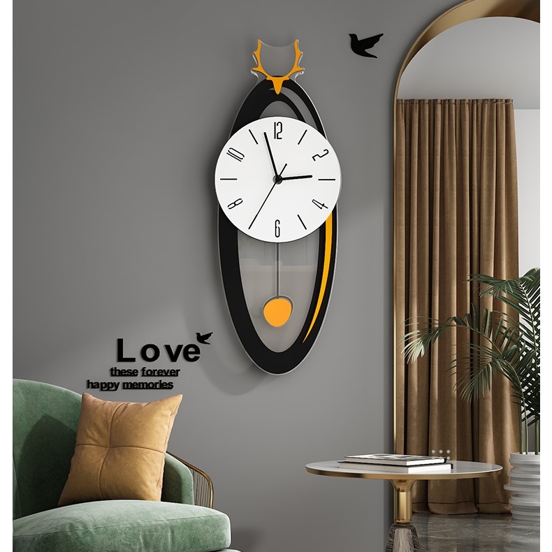 Đồng hồ treo tường kim trôi CL063 yên tỉnh và sang trọng