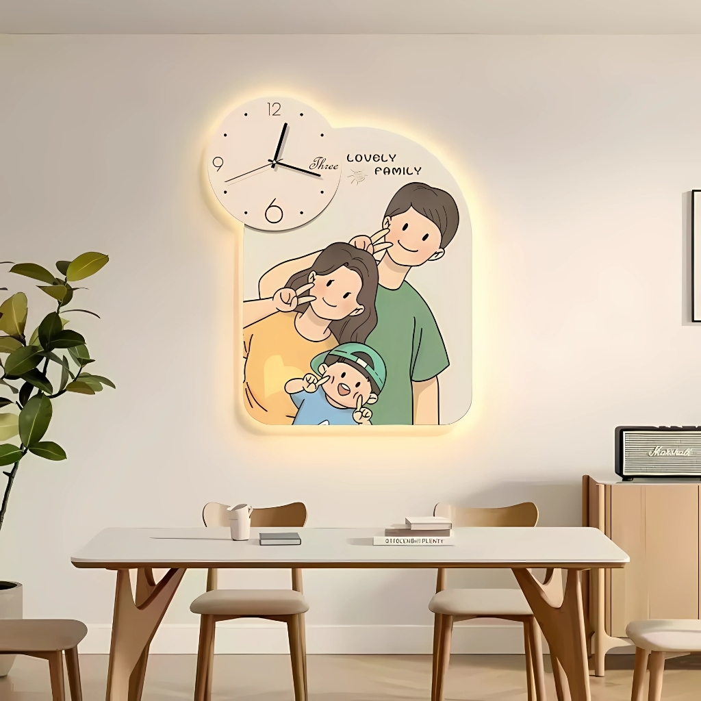 Đồng Hồ Treo Tường Lovely Family CL094 Gia Đình Hạnh Phúc