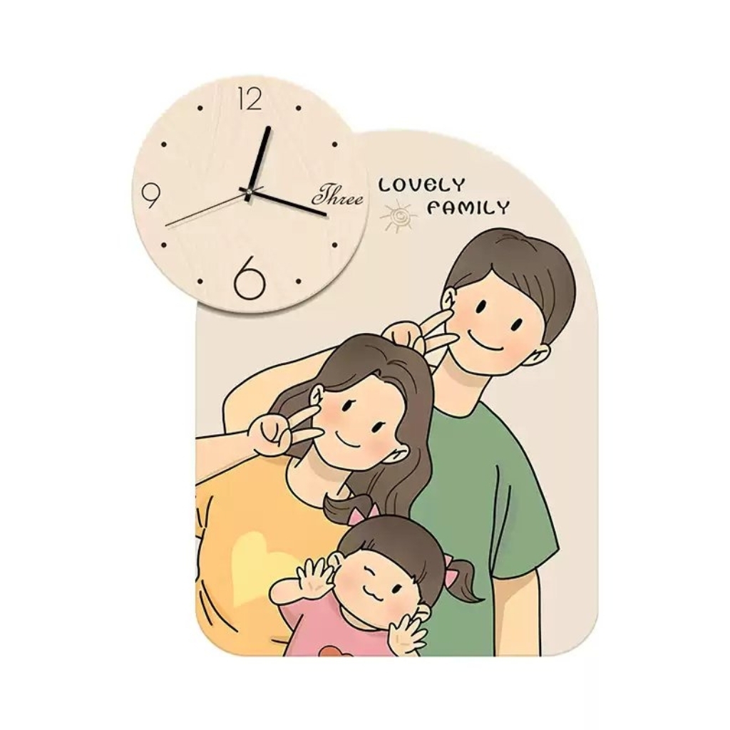 Đồng Hồ Treo Tường Lovely Family CL094 Gia Đình Hạnh Phúc