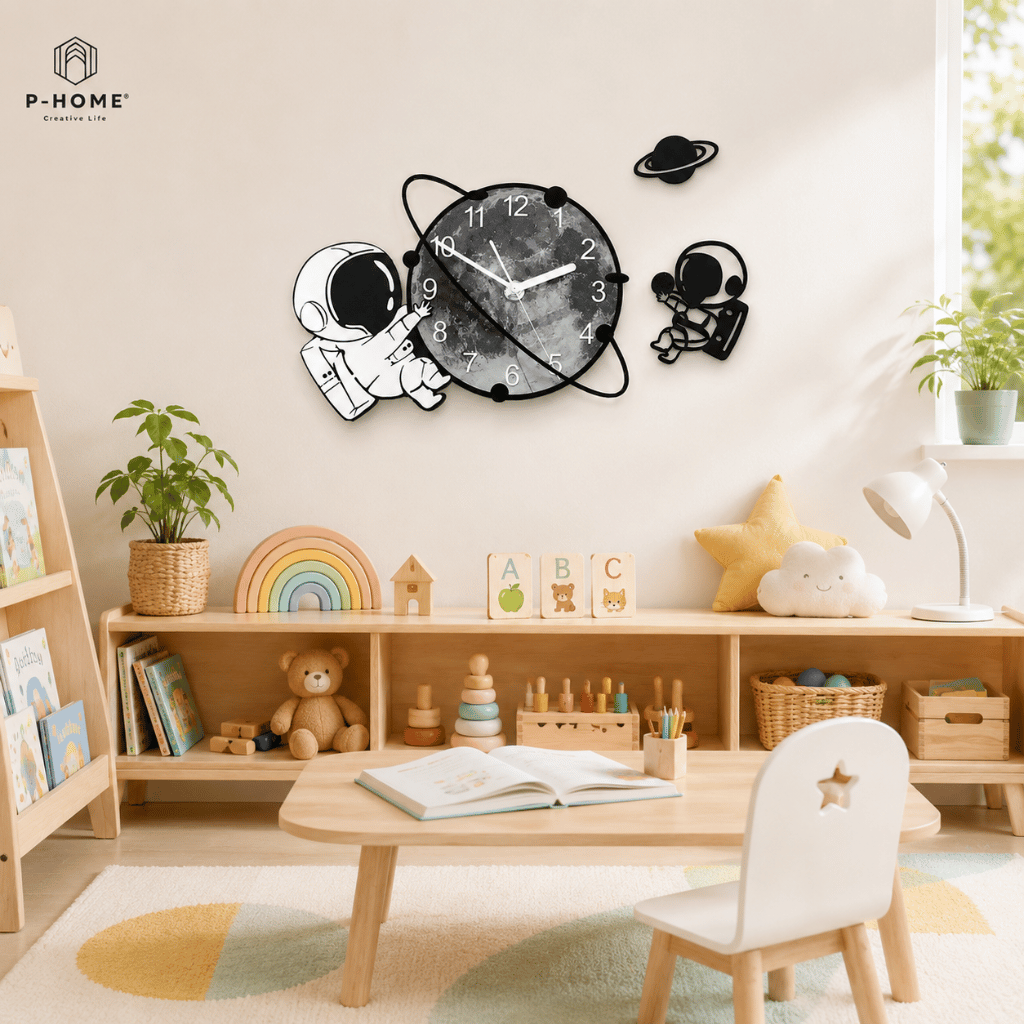 Đồng Hồ Treo Tường Phi Hành Gia P-HOME CL096
