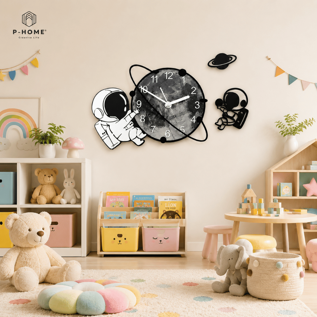 Đồng Hồ Treo Tường Phi Hành Gia P-HOME CL096