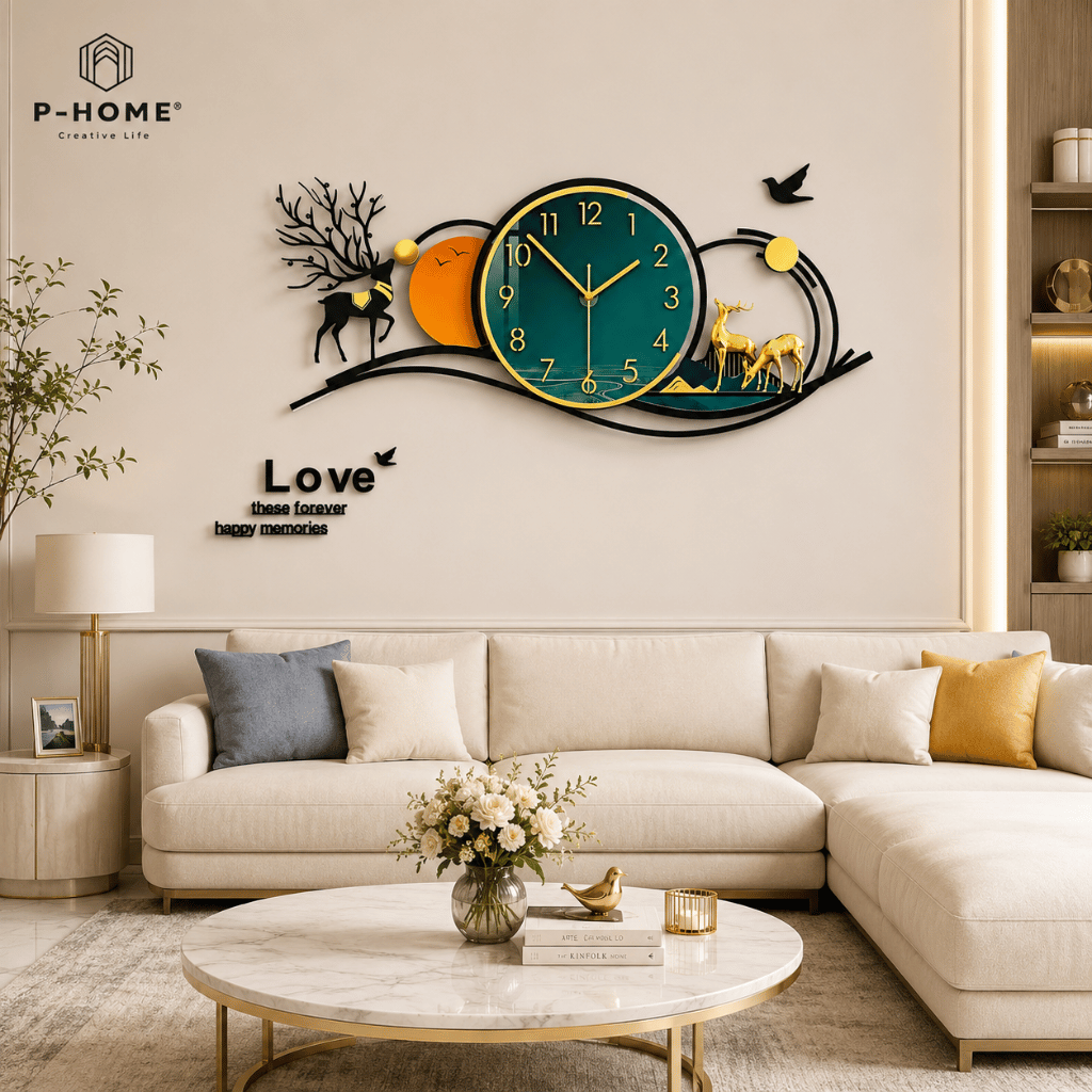 Đồng Hồ Treo Tường Phòng Khách Hiện Đại CL091