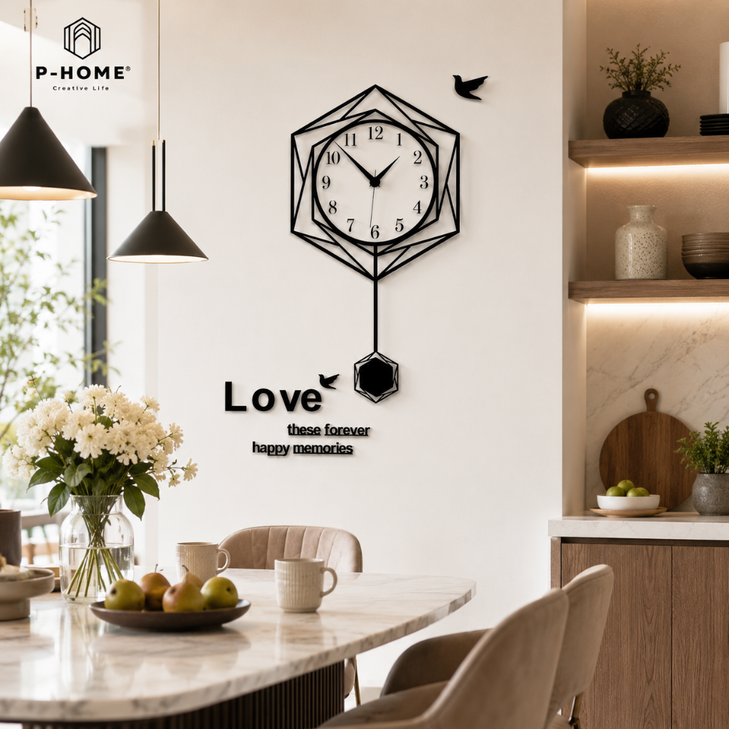 Đồng hồ treo tường sang trọng và tinh tế CL034