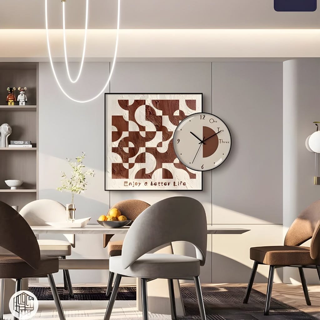 Tranh Đồng Hồ Treo Tường CL101 – Nghệ Thuật Hiện Đại Kết Hợp Tiện Ích Xem Giờ