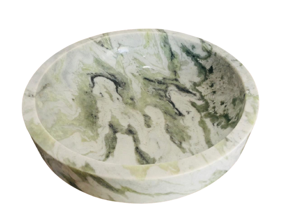 NATURAL STONE BATHROOM BASIN - GREEN ONYX - ON80
