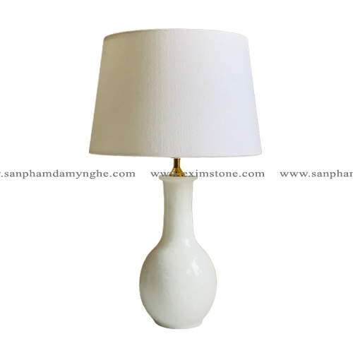 STONE PRODUCT - MARBLE TABLE LAMP - DB05 - PURE WHITE