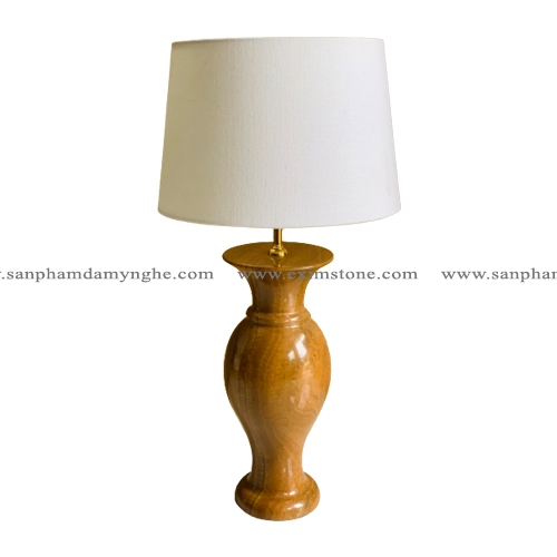 STONE PRODUCT - MARBLE TABLE LAMP - DB01 - WOODEN YELLOW