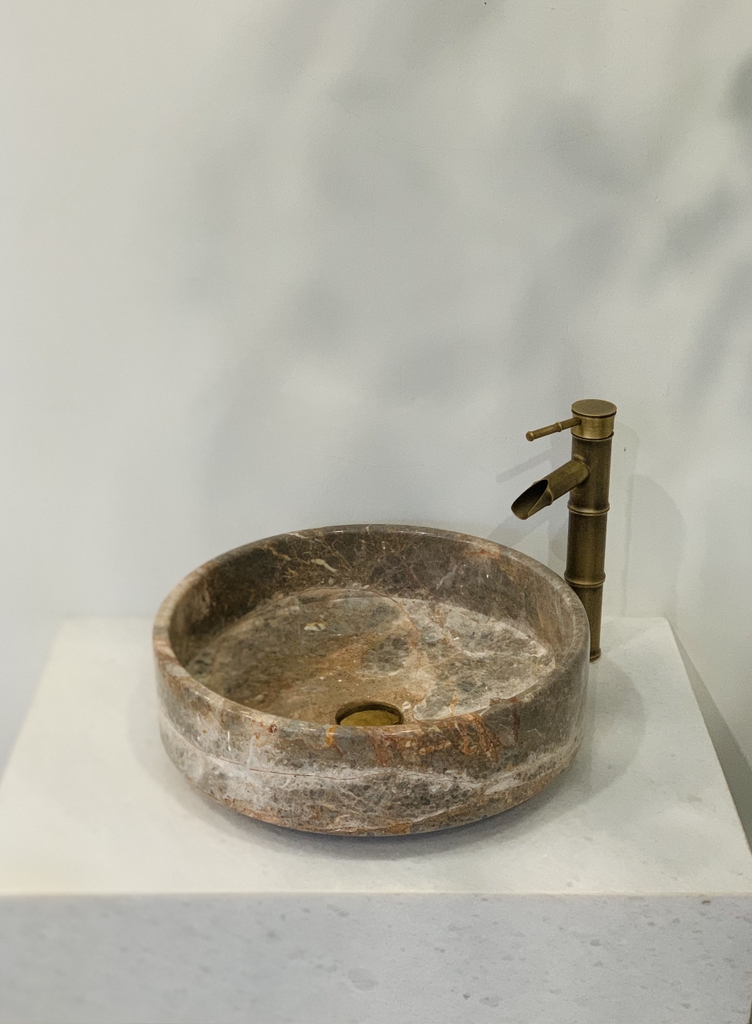[NEW] NATURAL STONE BATHROOM BASIN - YELLOW FOREST - VVM30