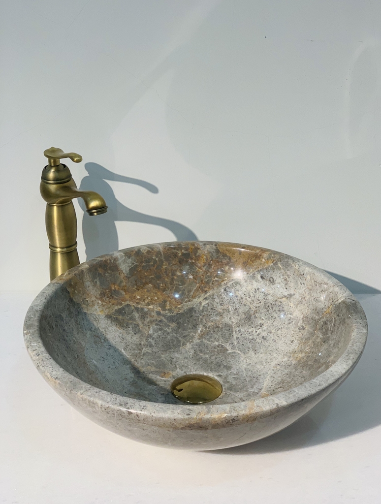 NATURAL STONE BATHROOM BASIN - DIAMOND GREY - DK40