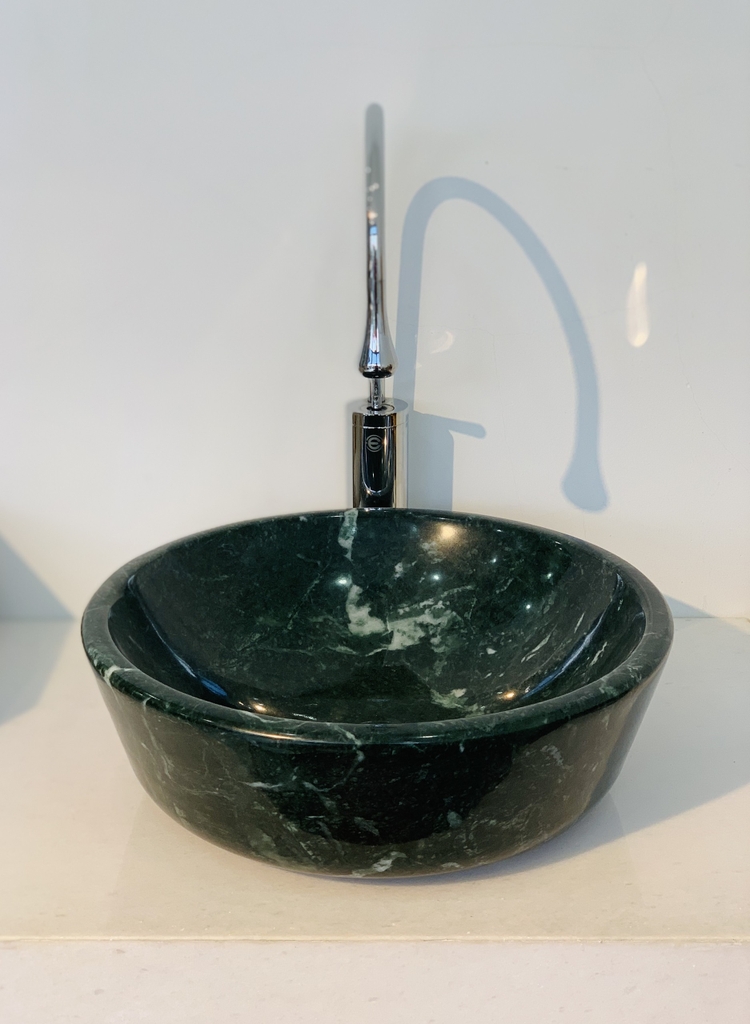 NATURAL STONE BATHROOM BASIN - INDIA GREEN - BST41