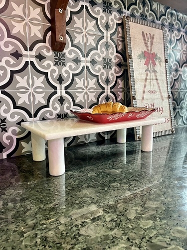 REAL MARBLE - KITCHEN SHELF - EXKI14 - CRYSTAL WHITE
