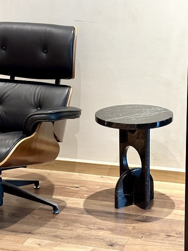 REAL MARBLE - SIDE TABLE - EXNW01 - BLACK