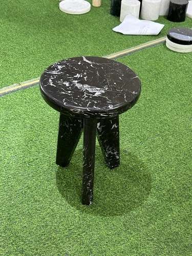 REAL MARBLE - SIDE TABLE - EXNW18 - BLACK
