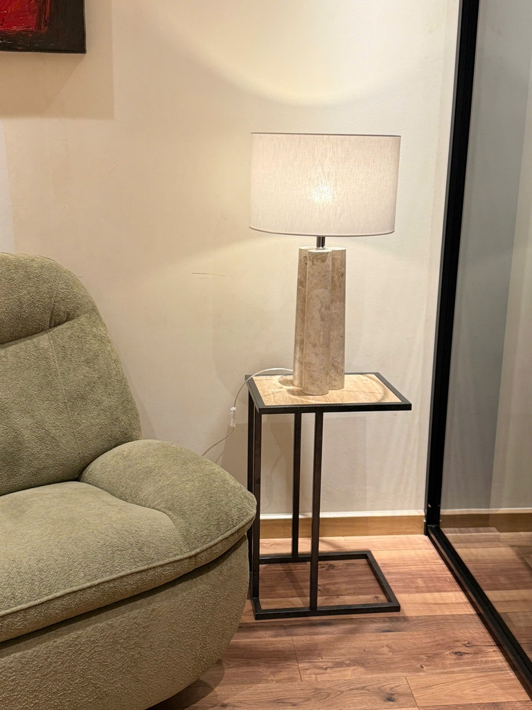 STONE PRODUCT - TABLE LAMP - MULTI-COLUMN BASE