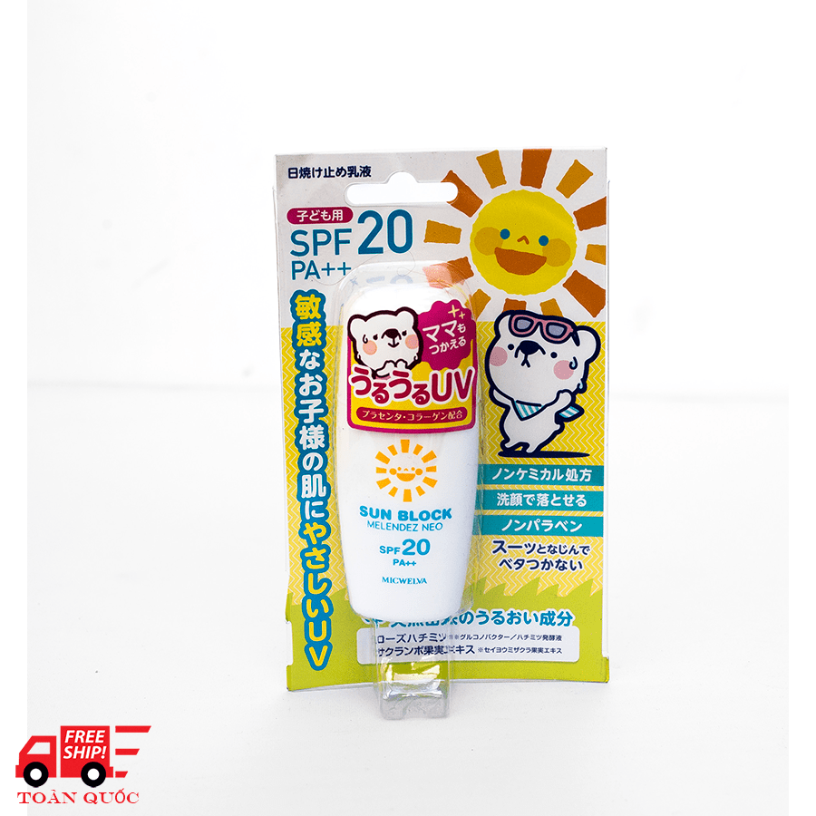 Kem chống nắng dưỡng da dành cho trẻ em Melendez Neo Sunscreen C SPF 20 PA++ 30g