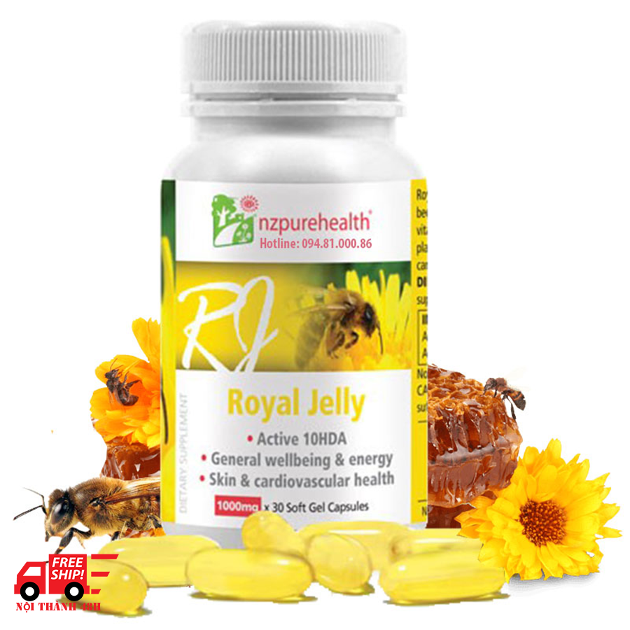 Viên sữa ong chúa Royal Jelly Nzpurehealth New Zealand (30 Viên)