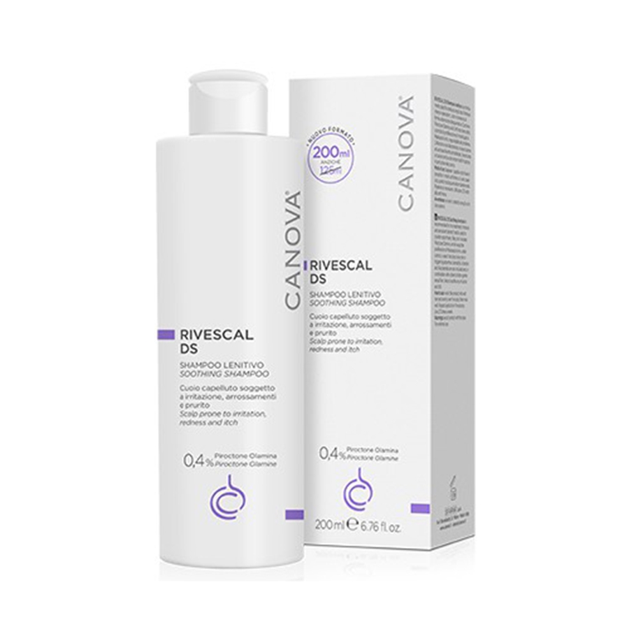 Dầu gội giảm gàu Canova Rivescal DS shampoo 200ml - giảm nấm, làm dịu da đầu bị kích ứng