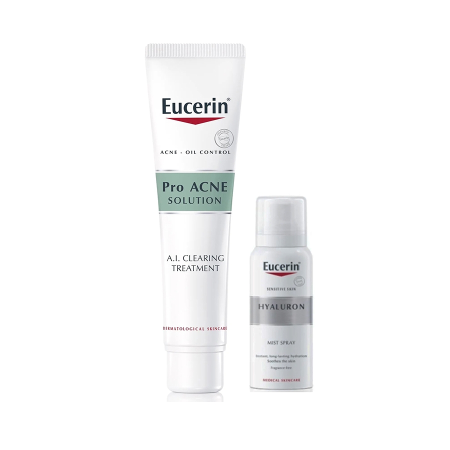 [Tặng xịt khoáng] Gel giảm mụn Eucerin ProAcne AI Clearing Treament 40ml