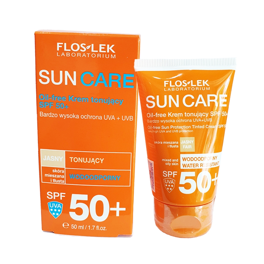 Kem chống nắng bảo vệ da nhờn mụn Floslek Oil Free Sun Protection Tinted Cream SPF 50+ 50ml