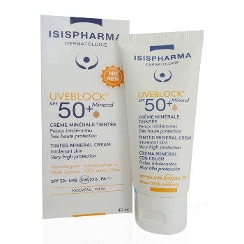 Kem chống nắng Isis Pharma UveBlock SPF50+ Mineral 40ml - dành cho da nhạy cảm