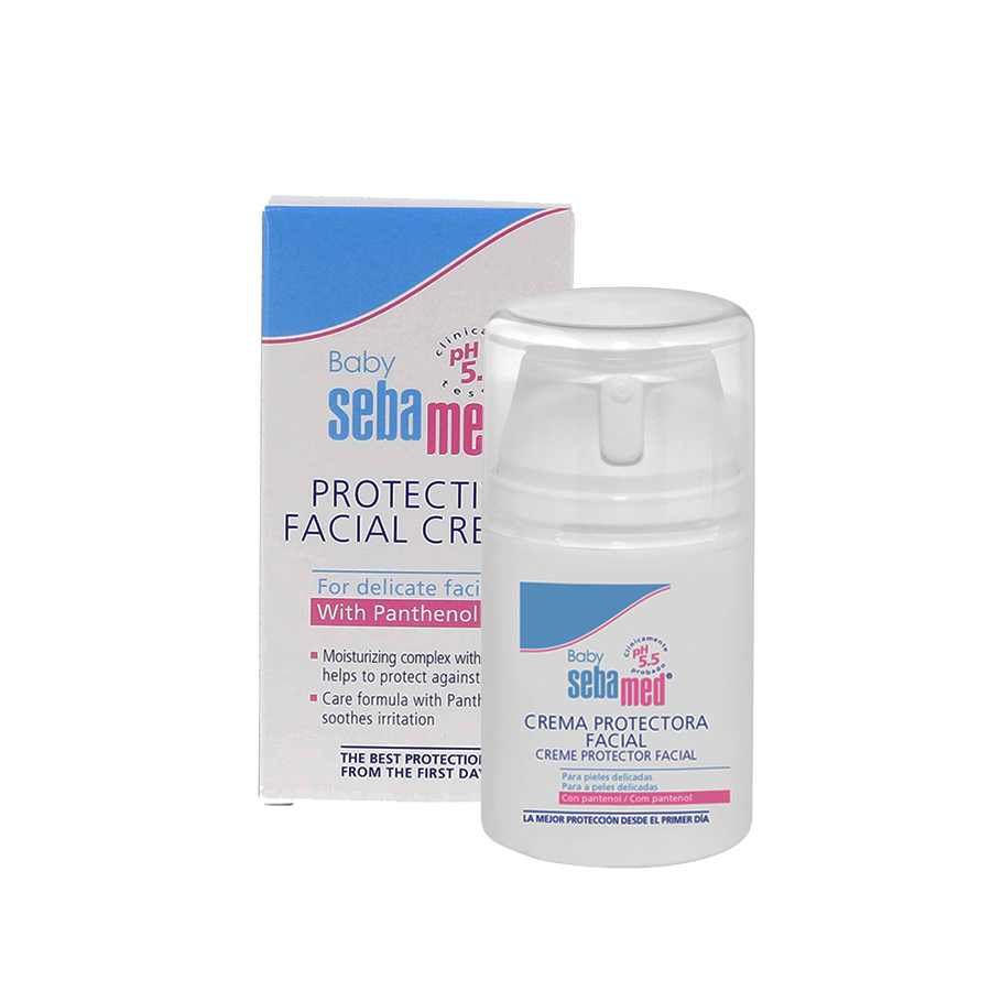 Kem bảo vệ da hỗ trợ giảm  chàm sữa cho bé Sebamed pH5.5 Baby Protective Facial Cream 50ml