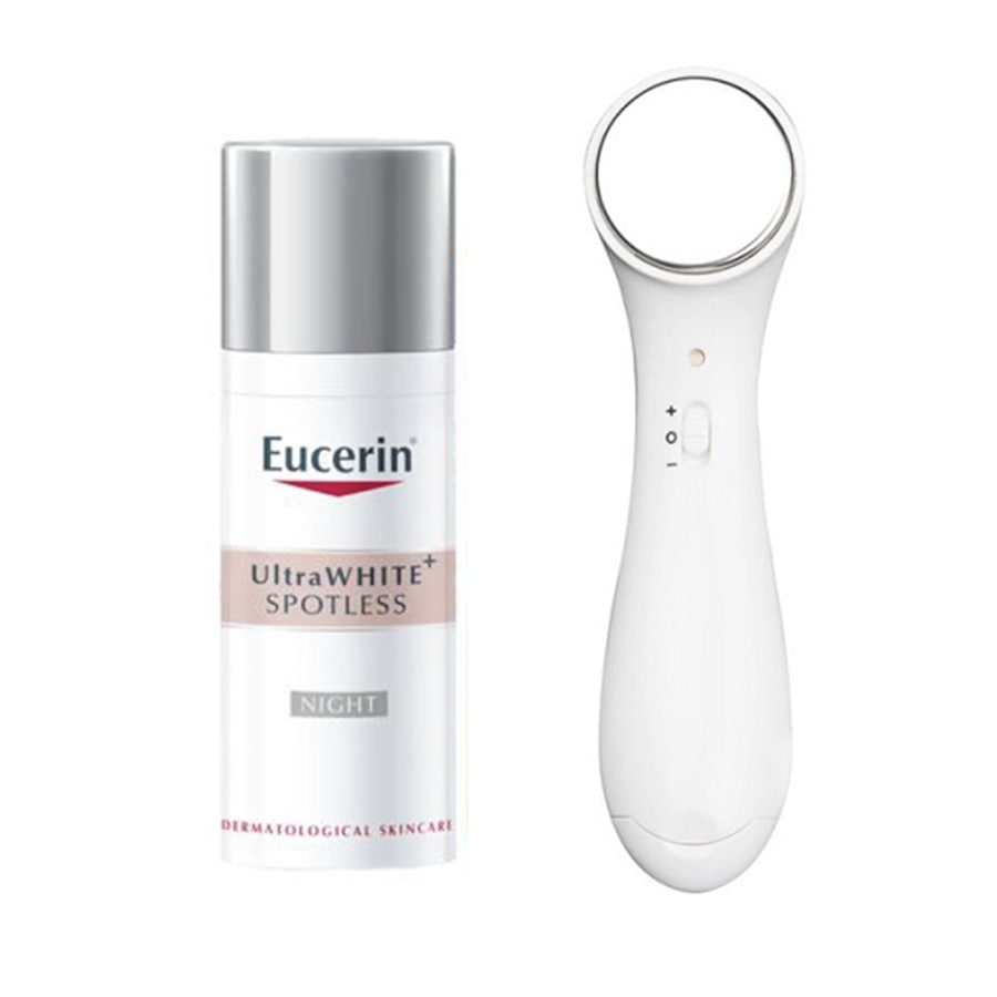 [Tặng máy massage] Kem dưỡng trắng da, làm mờ đốm nâu ban đêm Eucerin UltraWHITE SPOTLESS Night 50ml