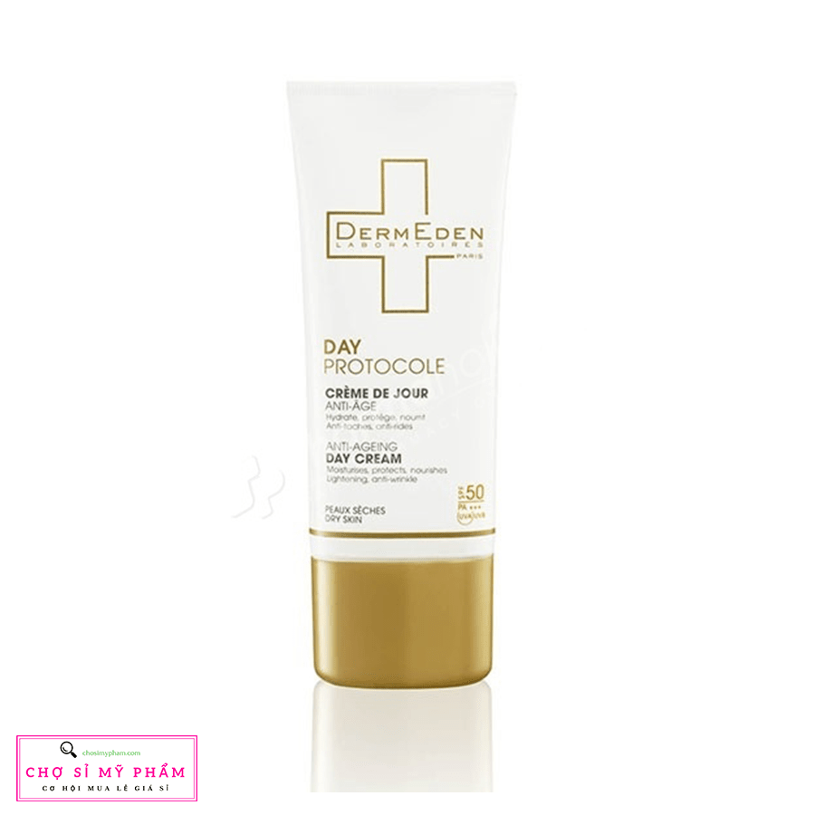 Kem chống lão hóa, chống nắng, mờ đốm nâu ban ngày DermEden Anti Age Day Cream Oily Skin SPF50+ 50ml