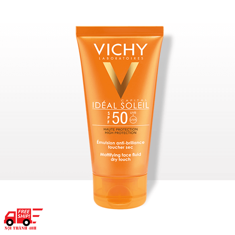 Kem Chống Nắng Không Gây Nhờn Rít Spf50 Chống Tia Uva Và Uvb Vichy Ideal Soleil 50ml