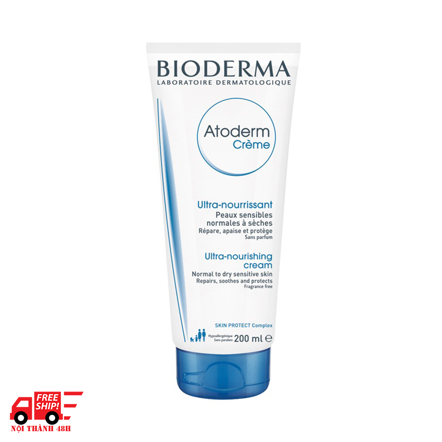 Kem dưỡng ẩm dành cho da khô đến rất khô Atoderm Crème Bioderma 200ml