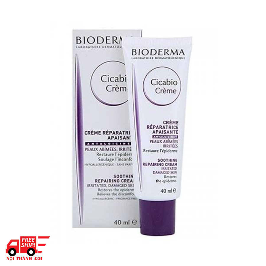 Kem dưỡng ẩm phục hồi và làm dịu làn da Cicabio Crème Bioderma 40ml