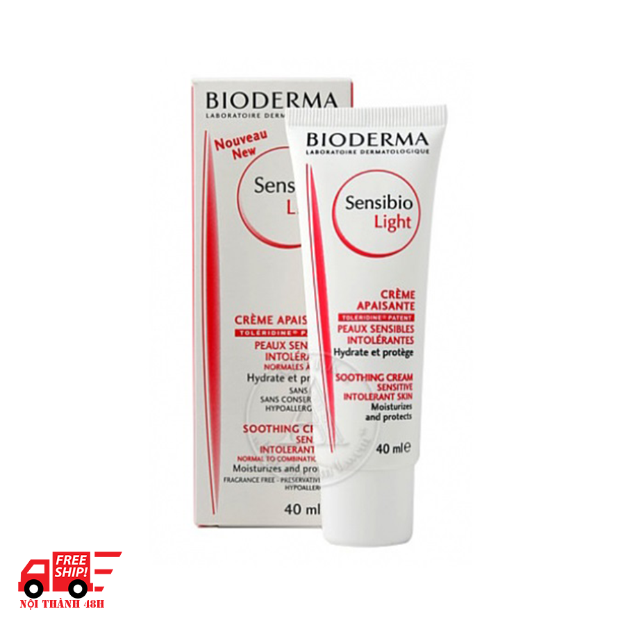 Kem dưỡng da dịu nhẹ giảm khô ngứa bỏng rát Sensibio Light Bioderma 40ml