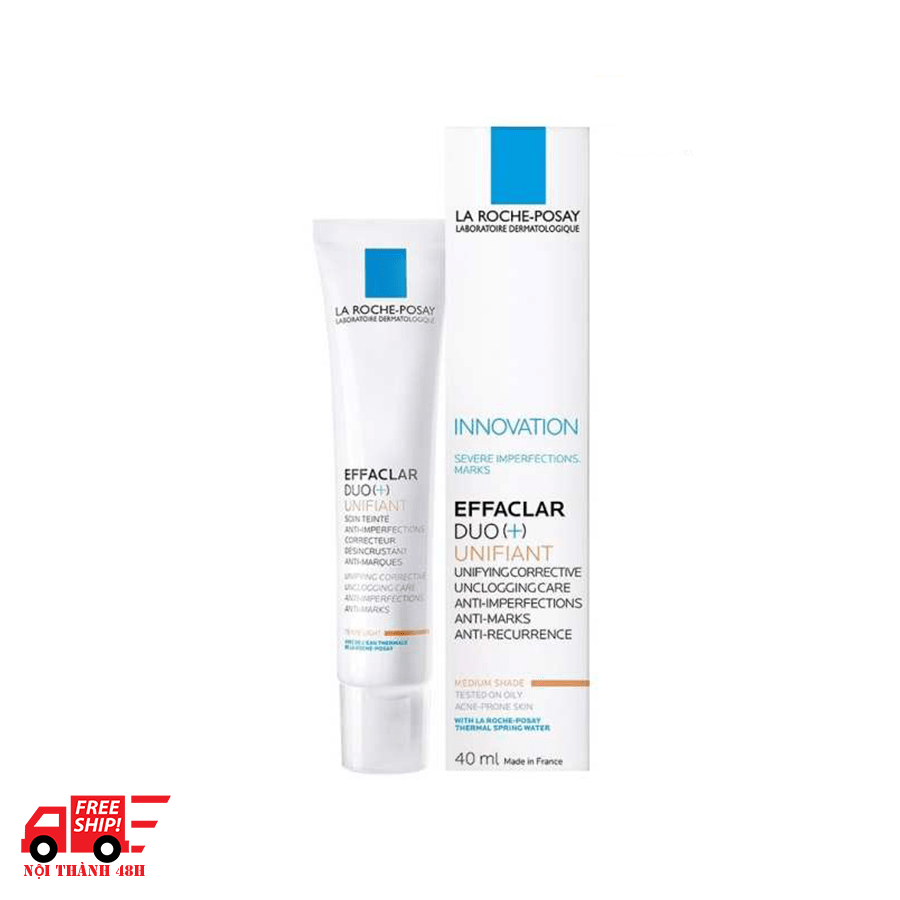 Kem giảm Mụn Che khuyết điểm Effaclar Duo+ Unifiant La Roche Posay 40ml