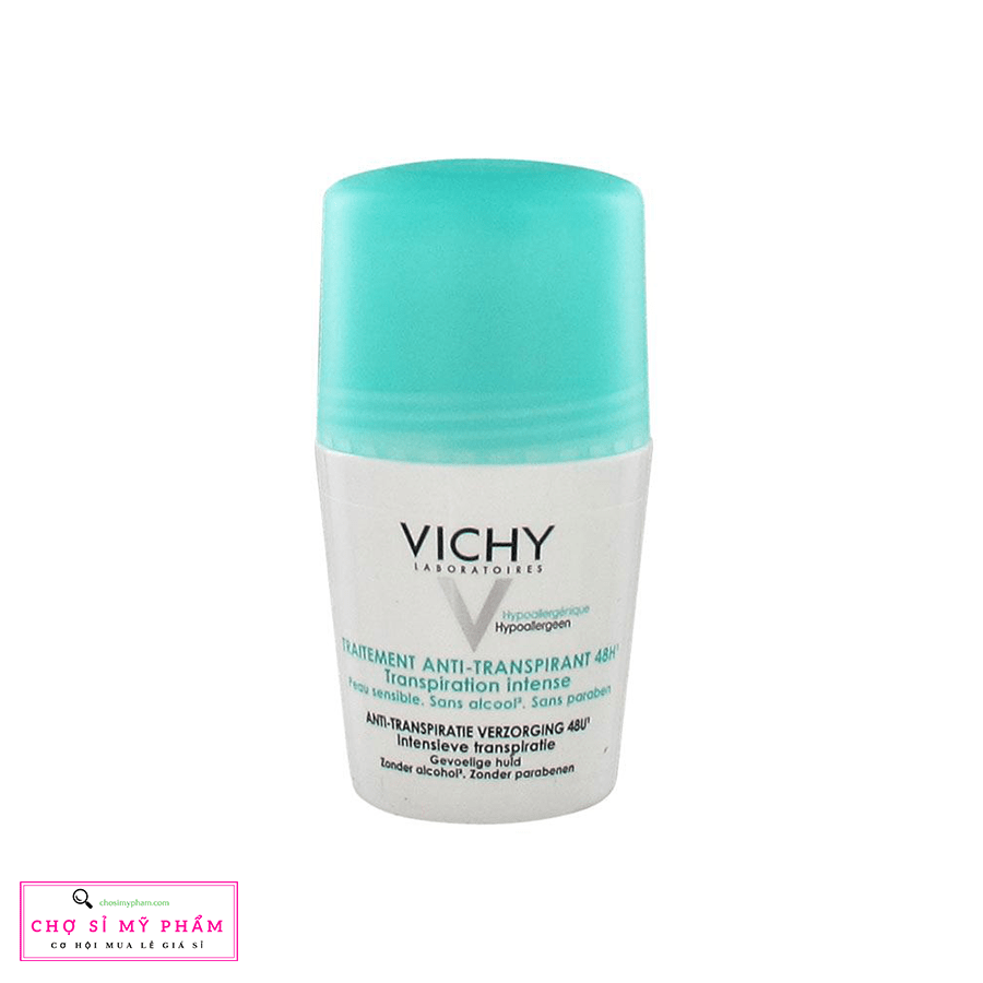 Lăn khử mùi, giúp khô thoáng vùng da dưới cánh tay 48H Vichy Traitement Anti Transpirant 48H 50ml