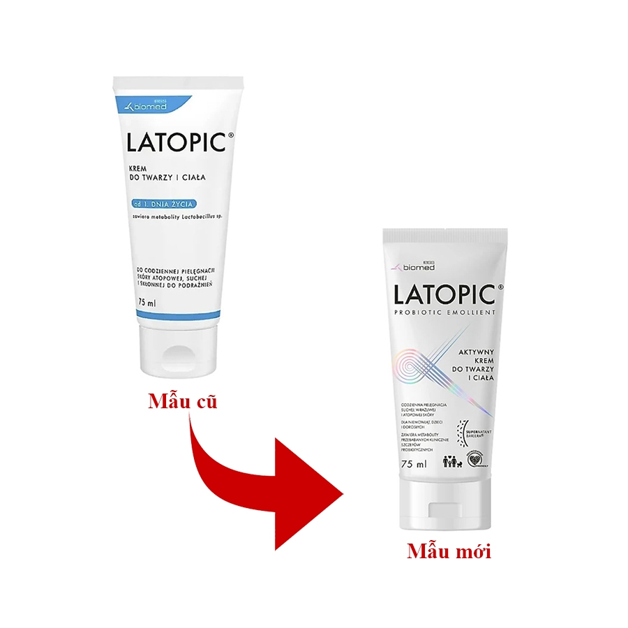 Kem dưỡng ẩm Latopic Face Body Cream 75ml - dịu ngứa da nhạy cảm