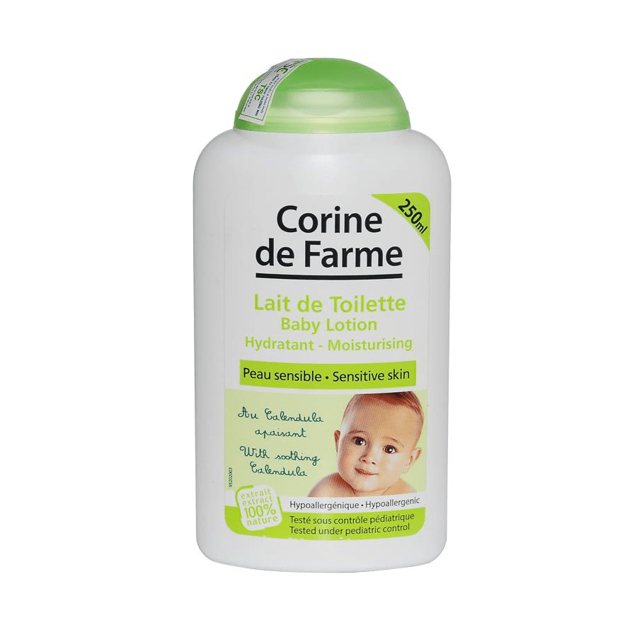 Lotion dưỡng ẩm và làm mềm da dành cho bé Corine De Farme Baby Lotion 250ml