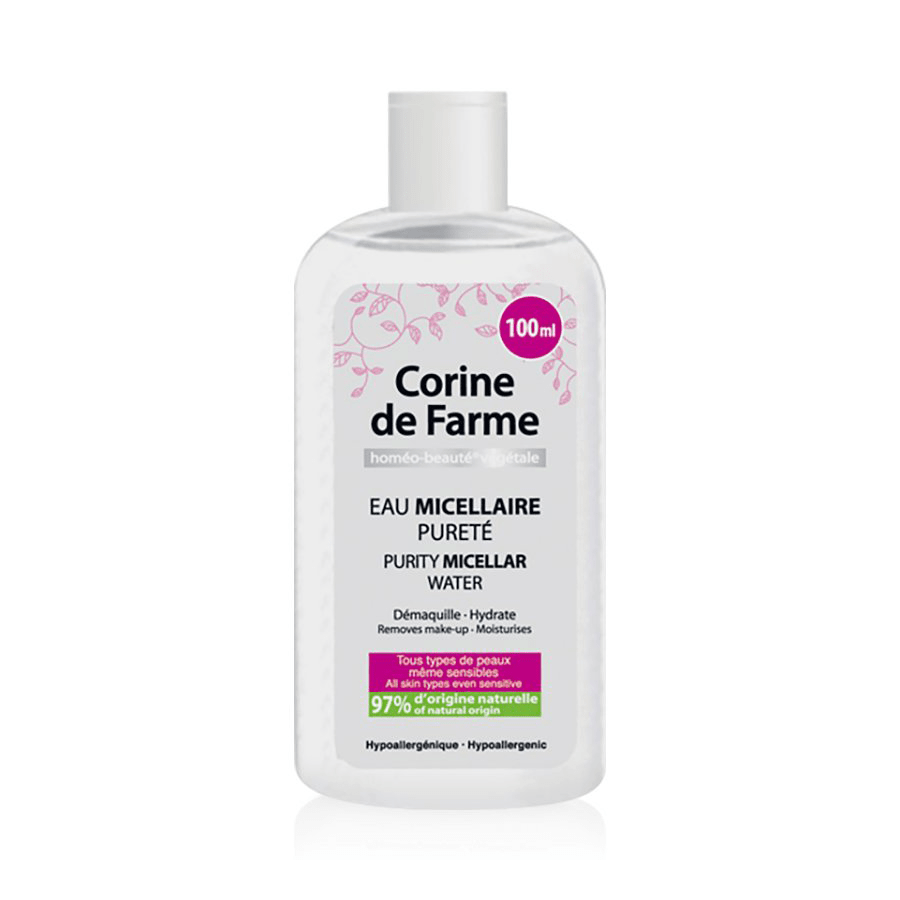 Nước tẩy trang dưỡng ẩm dành cho mặt, mắt và môi Corine De Farme Purity Micellar Water 100ml