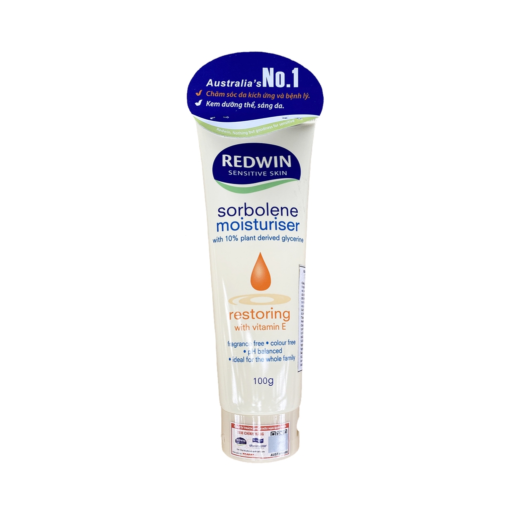 Kem dưỡng ẩm Redwin Sorbolene Moisturiser With Vitamin E 100ml - Cấp và khóa ẩm cho da
