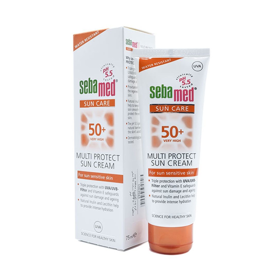 Kem chống nắng cho da nhạy cảm Sebamed pH5.5 Sun Care Multi Protect Sun Cream SPF 50+ 75ml