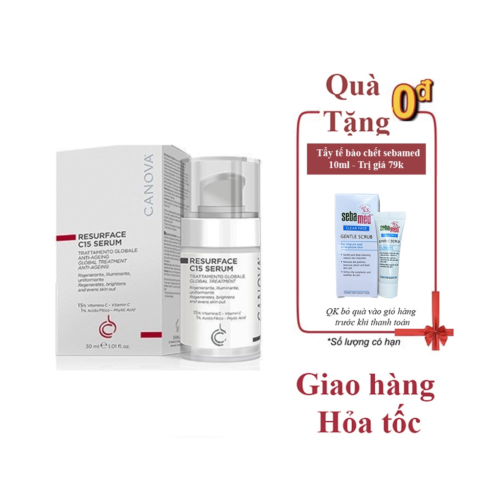 Tinh chất sáng da, chống lão hóa, giảm thâm nám, phục hồi da Canova Re Surface C15 Serum 30ml