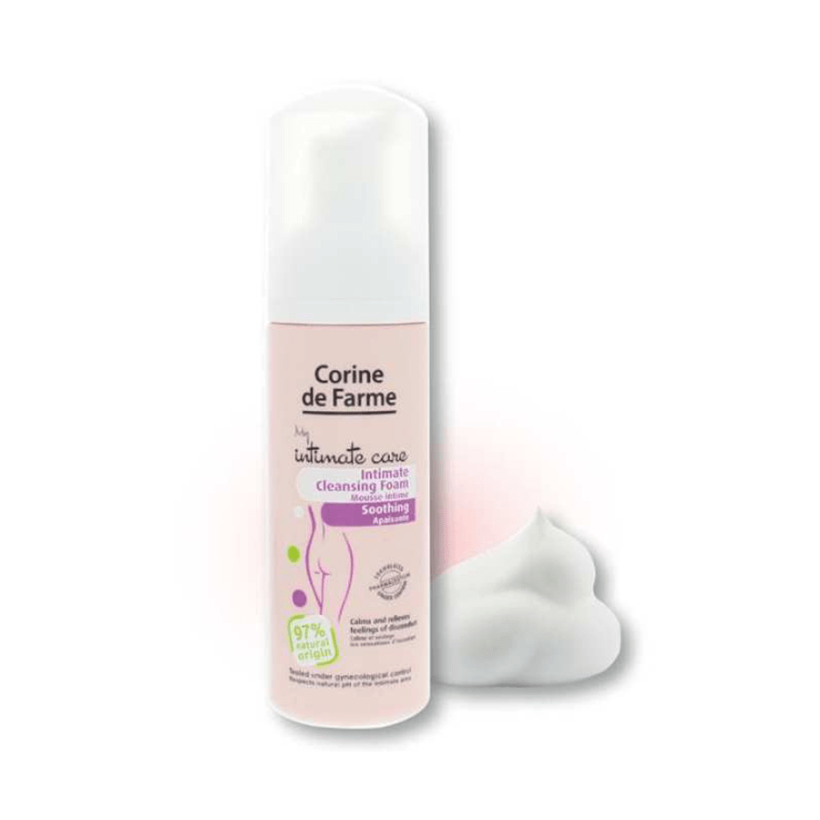 Sữa tạo bọt làm sạch, dưỡng ẩm vùng kín Corine De Farme Intimate Cleansing Foam Soothing 150ml