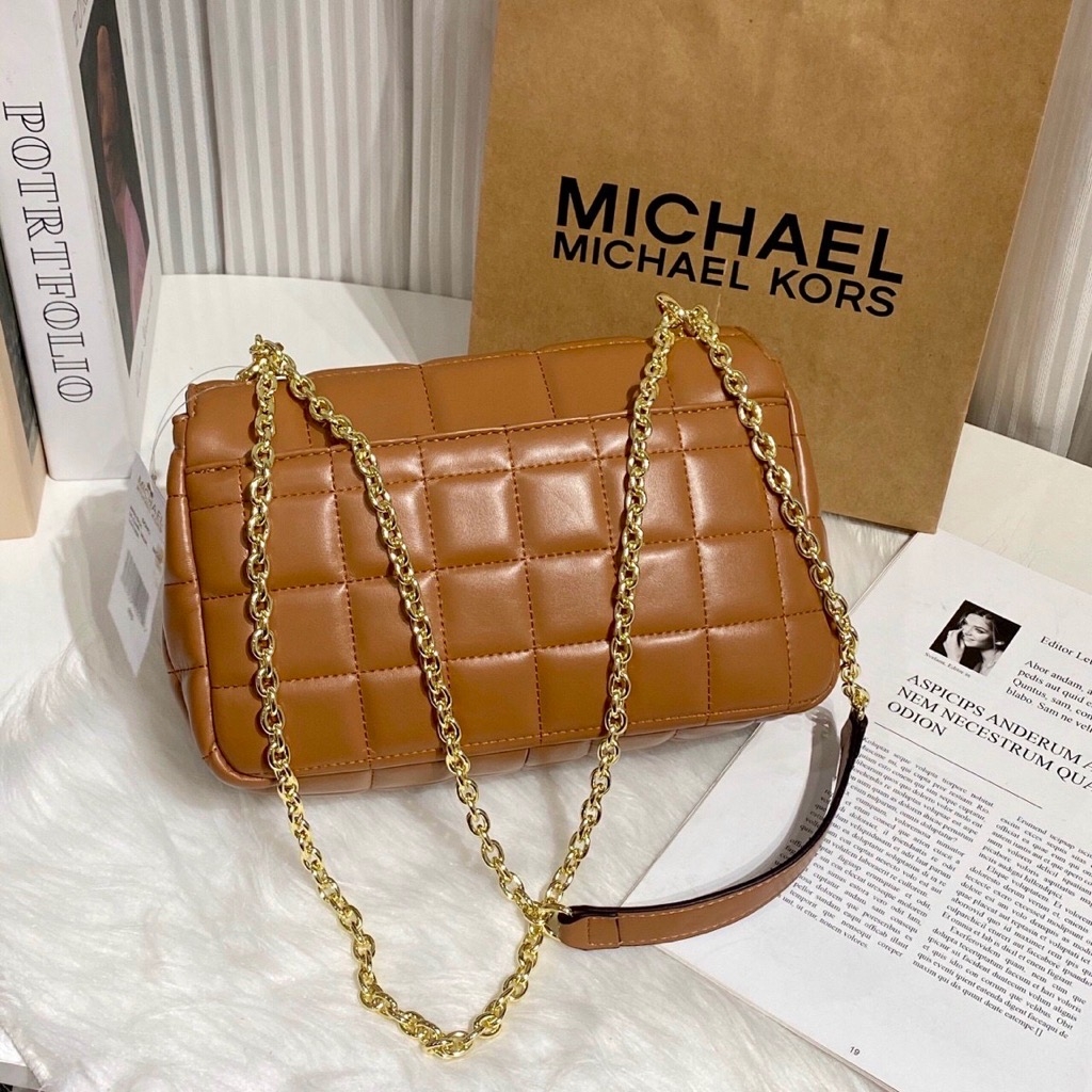 soho large quilted suede shoulder bag