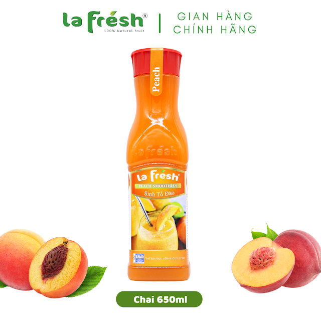 Sinh Tố Đào LaFresh - Chai 650 ml